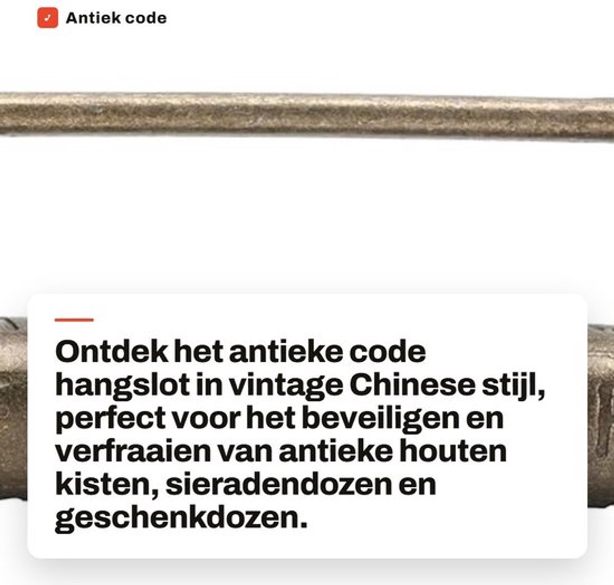 Hangslot Antiek - Cijferslot Vintage - Zinklegering - Decoratief Slot - Geschikt voor Houten Kisten - Sterk en Duurzaam