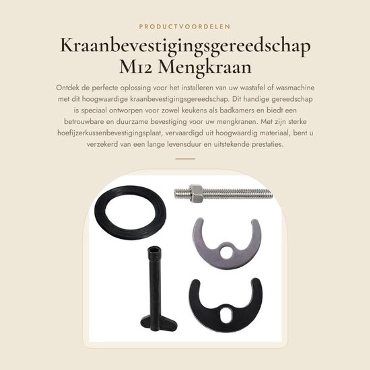 Kraanbevestigingsset Duurzaam - Keukenbeugelmontageset - Dubbelgat Bevestigingsset - Antis
