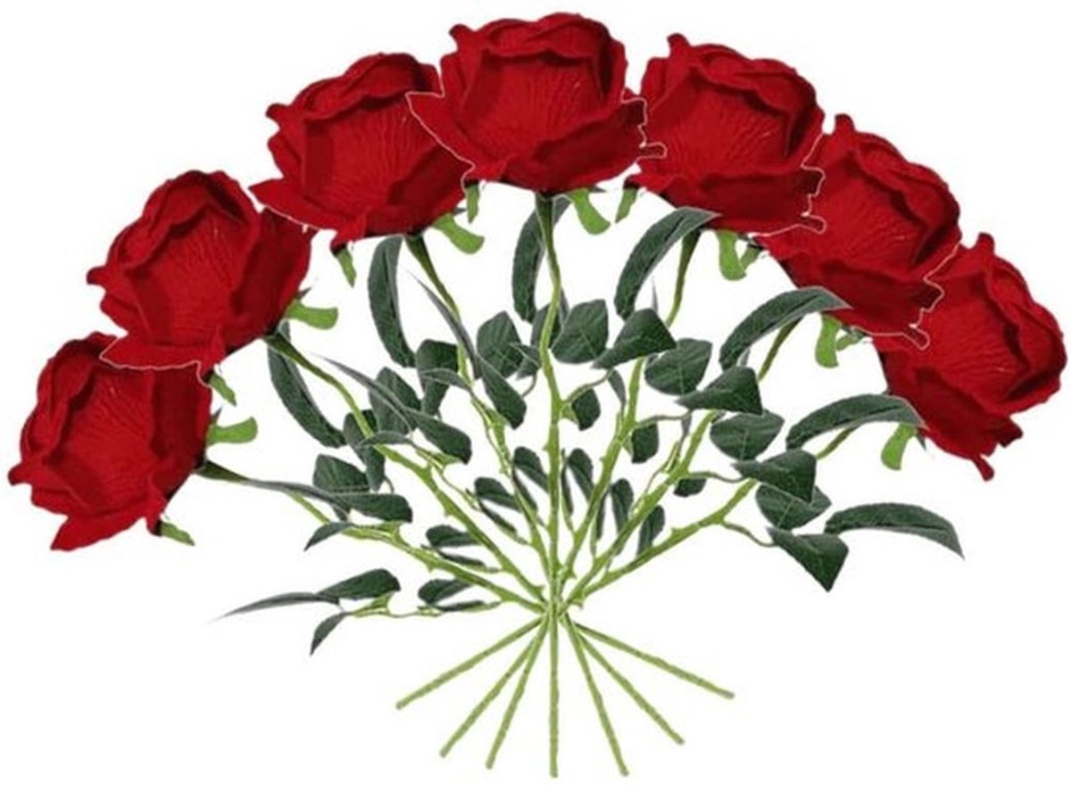 Kunstmatige Rozen 30 Stuks - Flanel Bloemen - Realistische Decoratieve Bloemen - Lange Ste