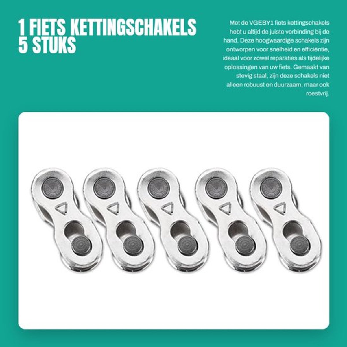 Fiets Ketting Verbinding - 5 Pairs - Hoogwaardige Staal - Snelle Ontgrendeling - Schokbestendig - Roestvrij - Duurzaam - Fiets Ketting Schakels