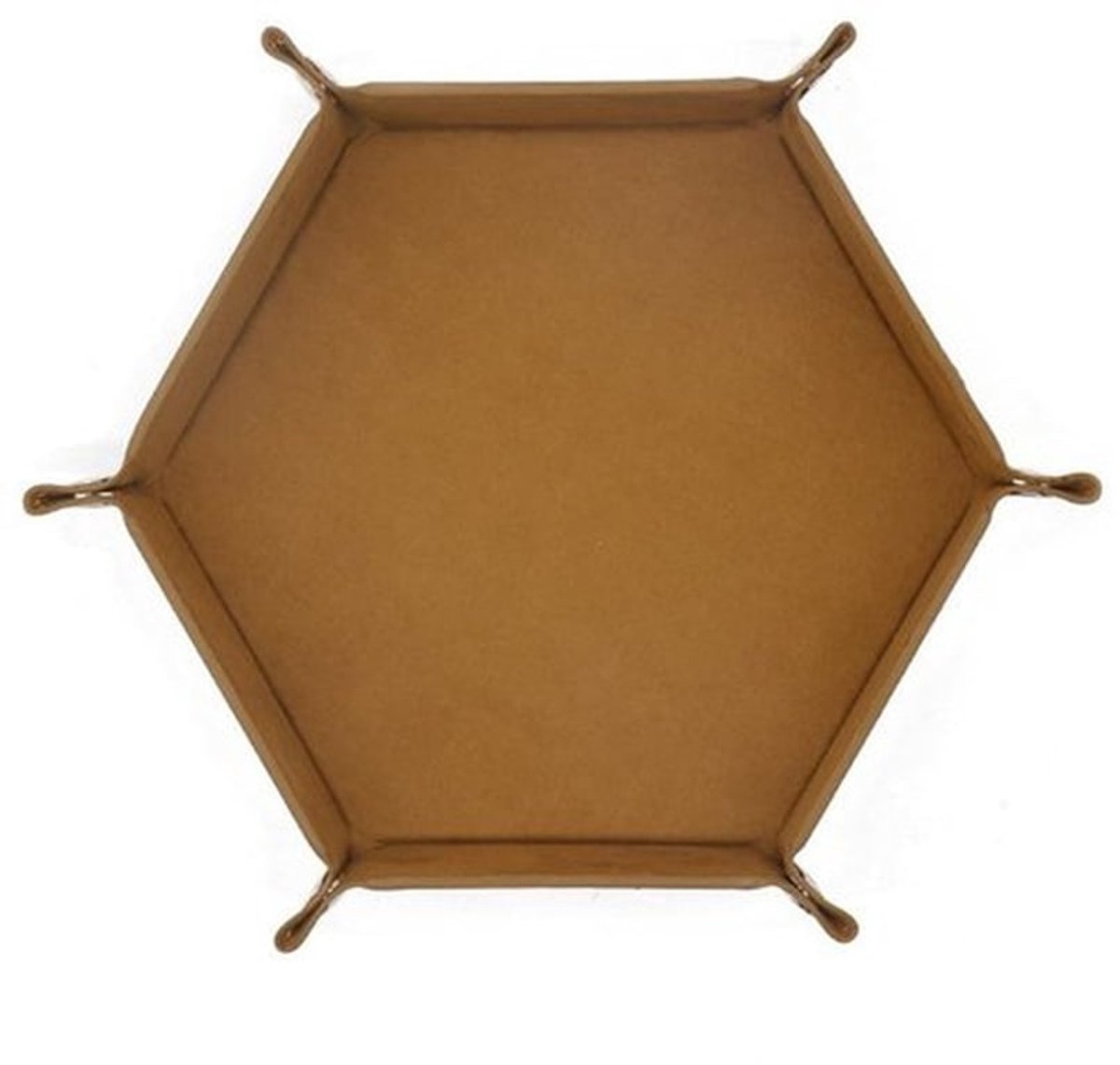 Dobbelbord Dubbelzijdig Design - Opvouwbaar - Zeshoekig - PU-leer - Voor RPG - Afmetingen 16 cm - Dobbelstenenbord