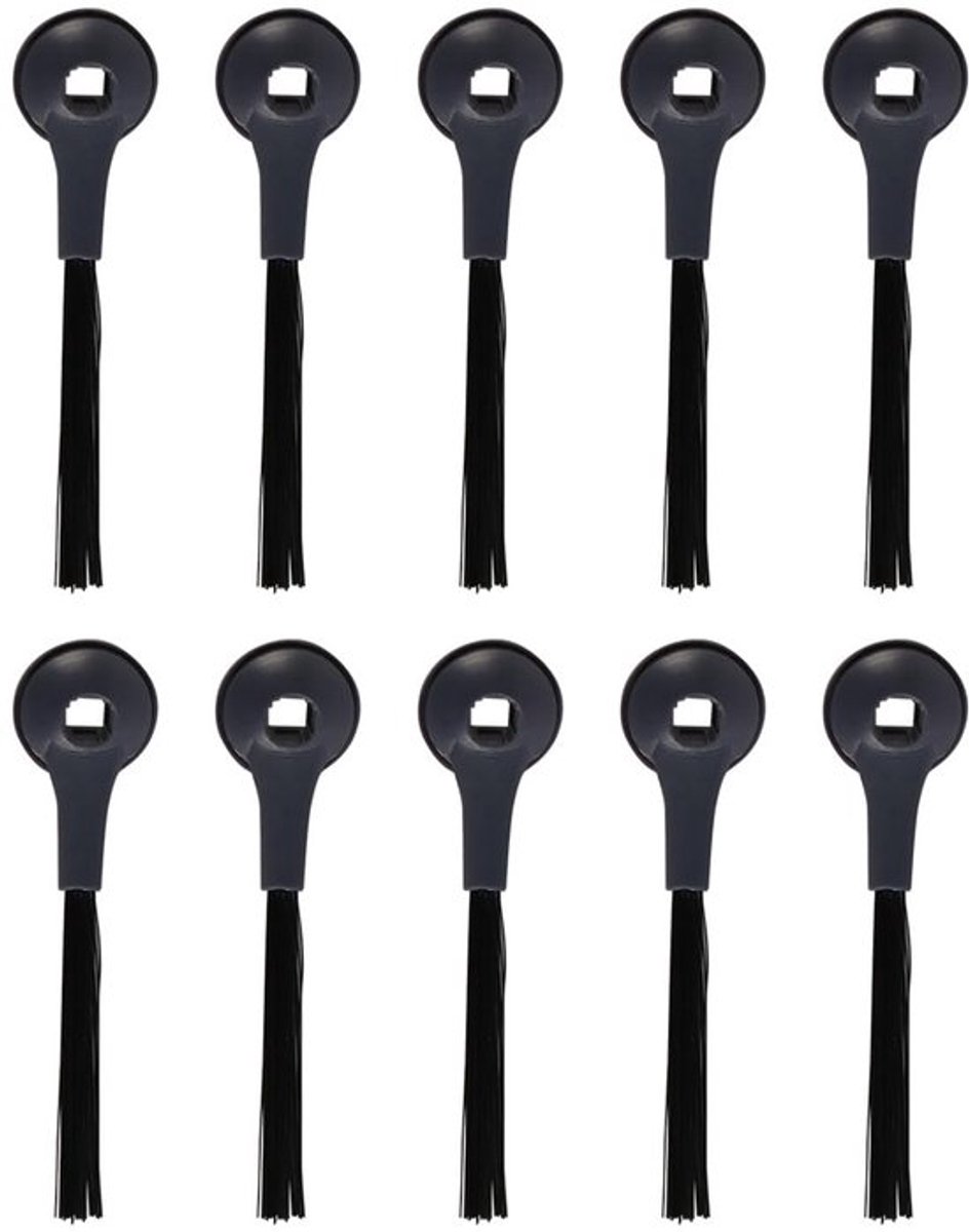 Zijborstels Set van 10 - Vervangende Onderdelen - Compatibel met RV2500SEU/RV2600WSEU - Rotonde Borstels - Schoonmaakaccessoires - Lichtgewicht 2 g/piece - Robotstofzuiger Borstels