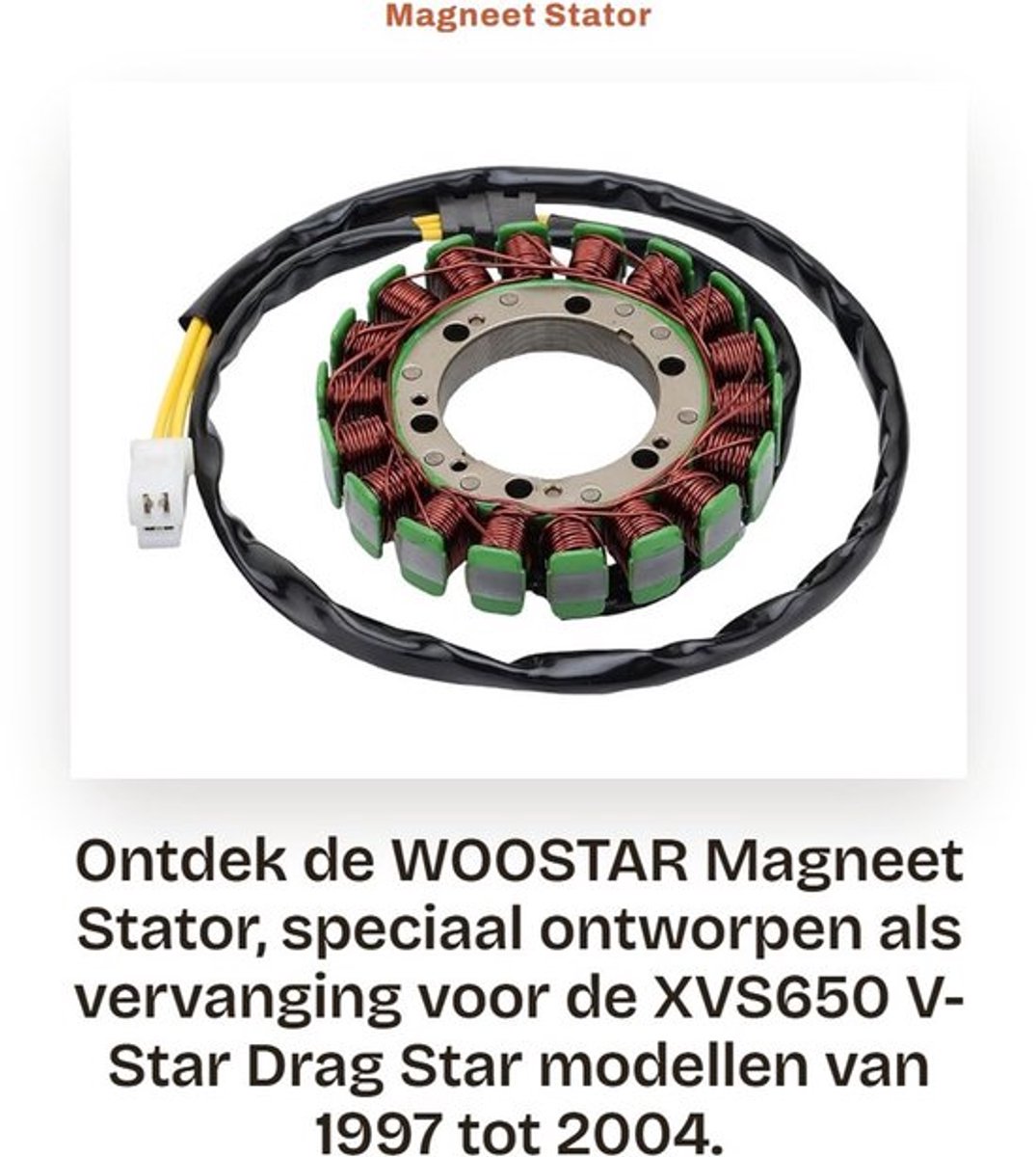 Magneet Stator Vervanging voor XVS650 V-Star Drag Star 1997-2004 - 2GV-81410-20
