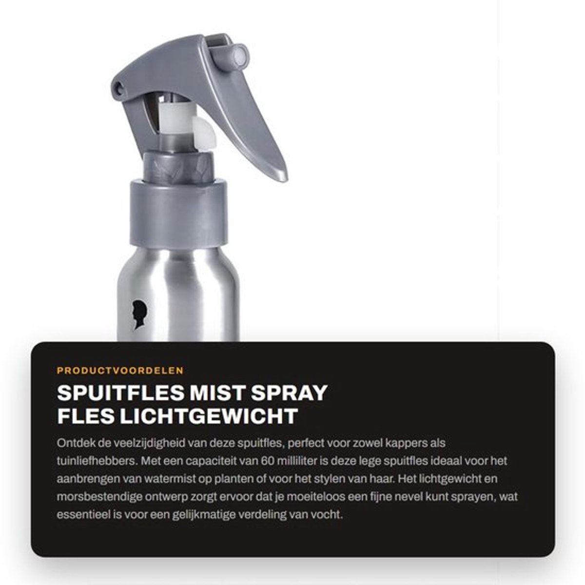Spuitfles 60ML - Lege Sprayflacon - Navulbare Knijpfles - Morsbestendig - Lichtgewicht - Voor Planten/Kappers/Schoonmaken - Sproeifles