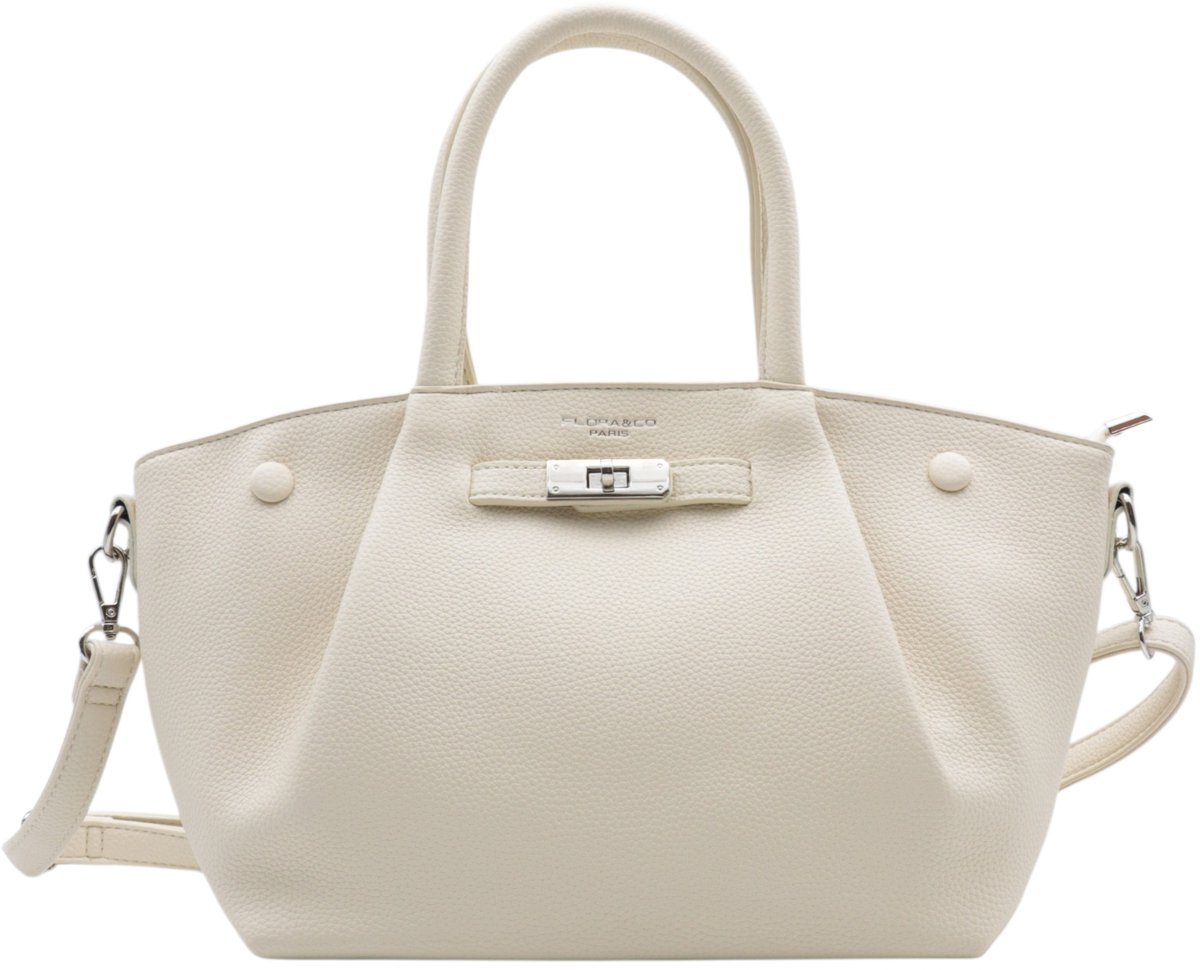 Flora & Co - dames handtas - lange draagriem - fashion - ecru