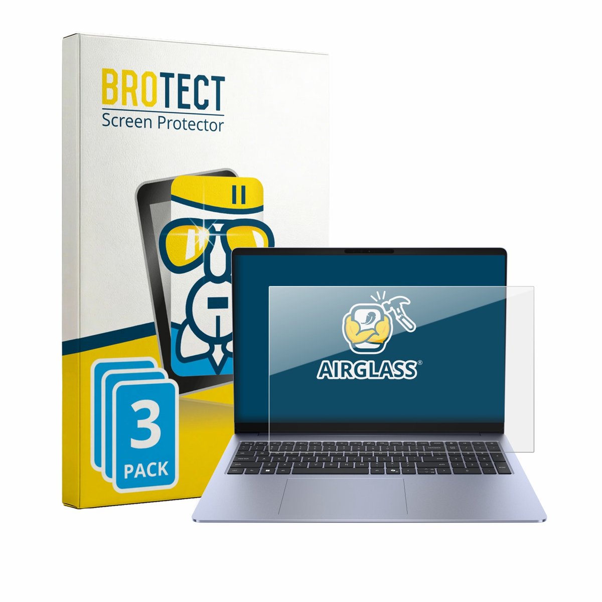 Screenprotector 3 Stuks voor Dell 16S Beschermglas transparant
