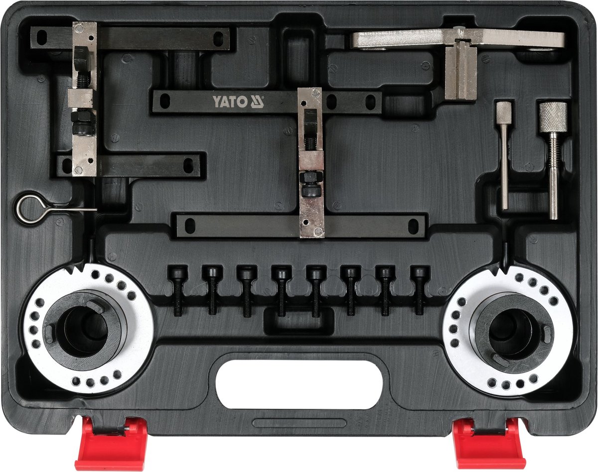 YATO Professionele Distributie Timing Blokkeerset – Voor Ford 1.0 EcoBoost & SCTi (3-Cilinder) – Met Nokkenas, Krukas & Vliegwiel Borging – OEM 303 Serie – Inclusief Koffer