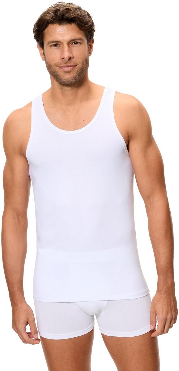 SnelShoppen - Regulactive Tanktop Heren XL Wit - Ademend, Zweetafvoerend, Thermoregulatie, Ideaal voor Sport, Casual, Vakantie, Binnen en Buiten