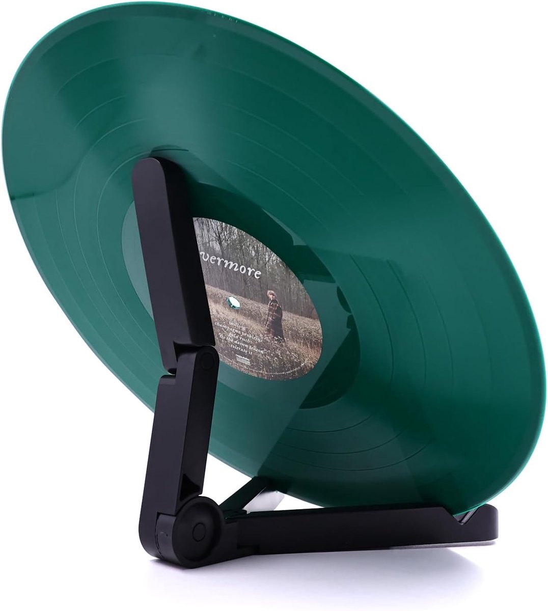 SnelShoppen - Vinyl Record Display Stand Rack - Vouwbaar Antislip Multifunctionele LP Albums Opberghouder - Tafelmodel Plastic Opbergrek (Zwart)