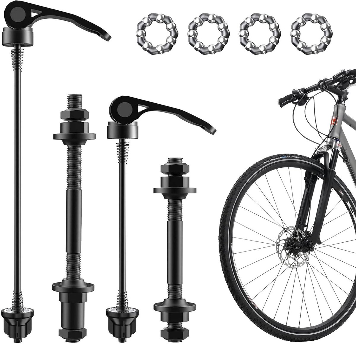 Fiets Snelspanners Voor en Achteras - Universele Wielbevestiging