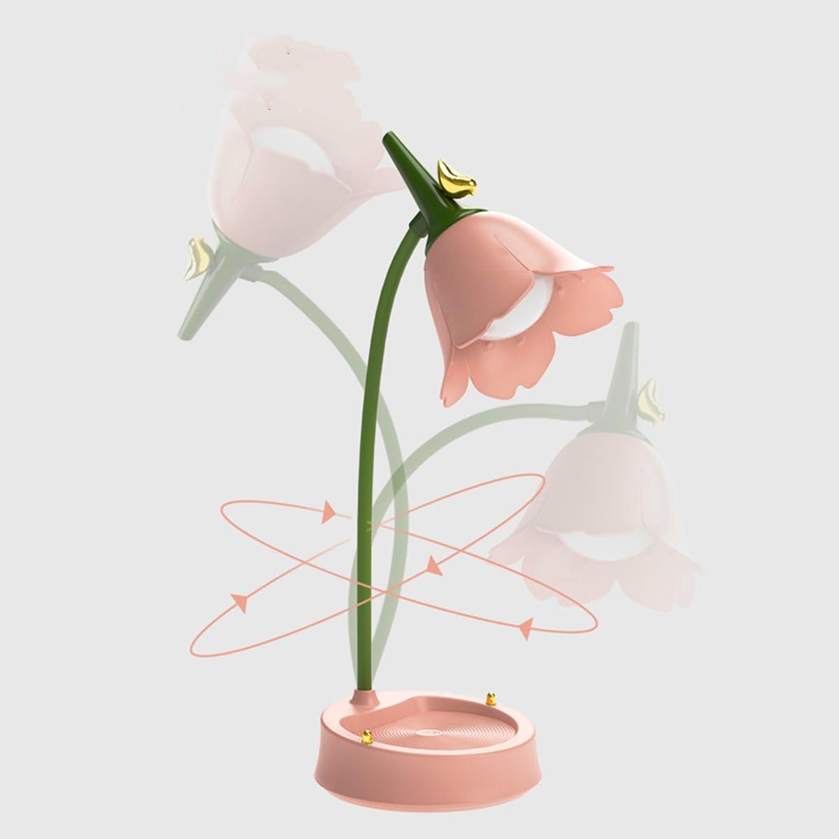 LED-Bureaulamp In De Vorm Van Een Bloem - Draadloze Tafellamp - Bureaulamp Voor Kinderen - Tafellamp Met 3 Kleurstanden En Dimfunctie — cadeau in Wonen & Interieur - foto 4