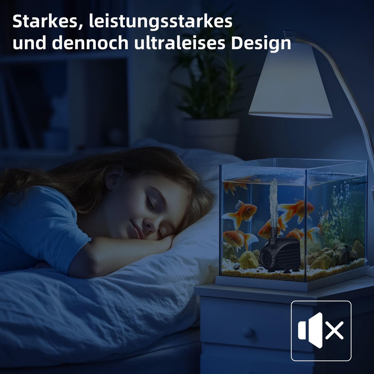 SnelShoppen - Ultrastille Aquariumpomp 750L/u met 2m Kabel - Compacte Dompelpomp voor Fonteinen, Waterspellen en Vijver - Ideaal voor Tuin en Buitenge
