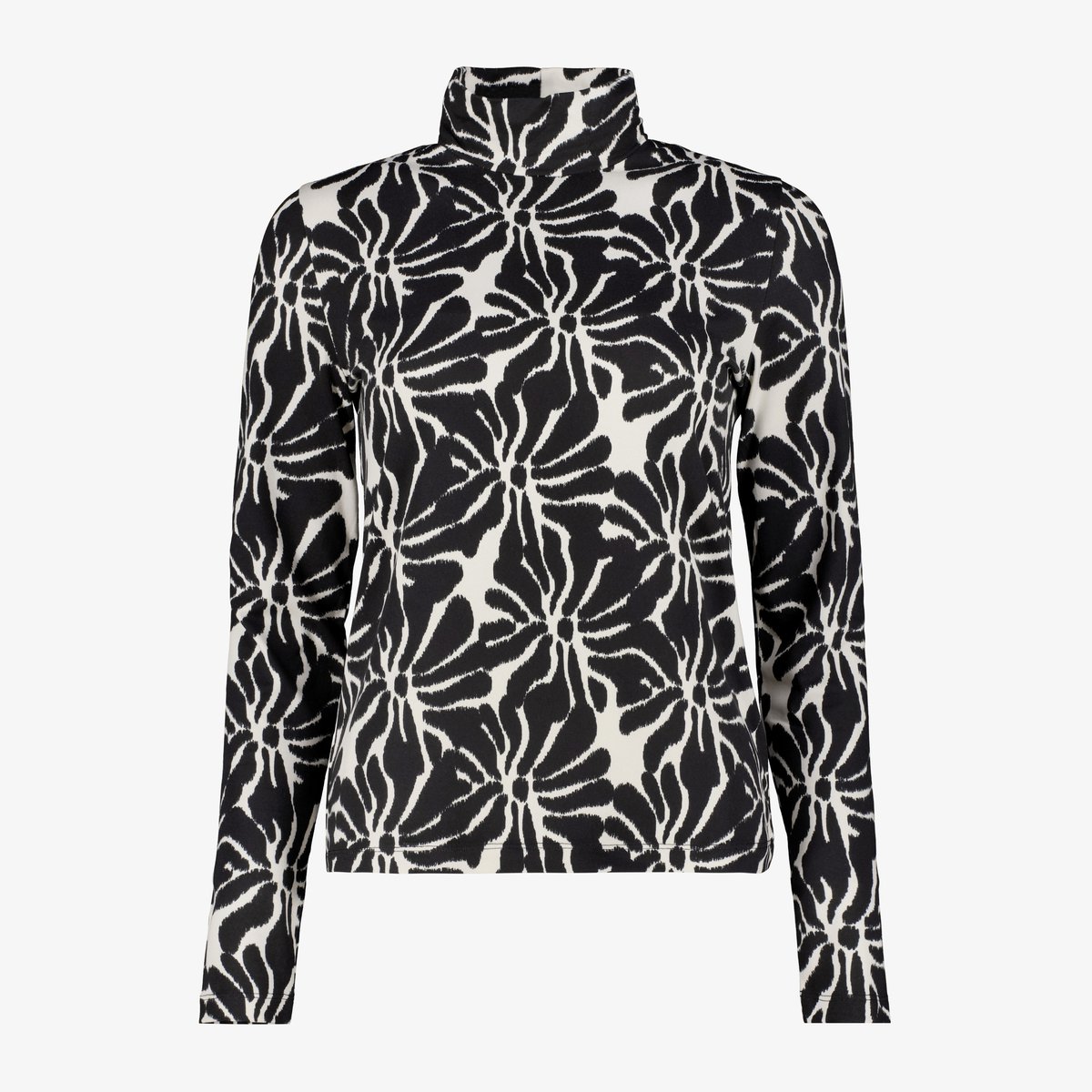 TwoDay dames coltrui met bloemenprint zwart wit - Maat L