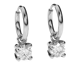 Elysian - Boucles d'oreilles pour femmes Argent - Créoles - Acier inoxydable poli - Hypoallergéniques