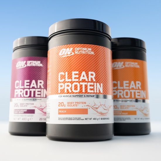 Optimum Nutrition Clear Whey Protein - Peach Proteine Poeder - Eiwitshake - Eitwit Limonade - 480 gram (20 servings) — afbeelding 5