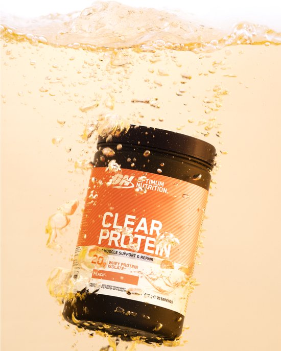 Optimum Nutrition Clear Whey Protein - Peach Proteine Poeder - Eiwitshake - Eitwit Limonade - 480 gram (20 servings) — afbeelding 3