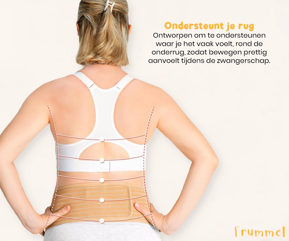 Frummel Buikband - Verstelbare Zwangerschapsband - Zwangerschap - Beige – foto 3