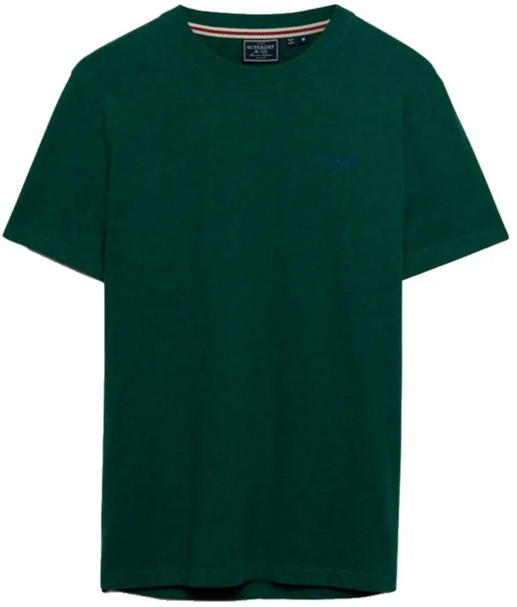 Superdry Essential Gestapeld Logo Geborduurde T-shirt Heren T-shirts Marineblauw