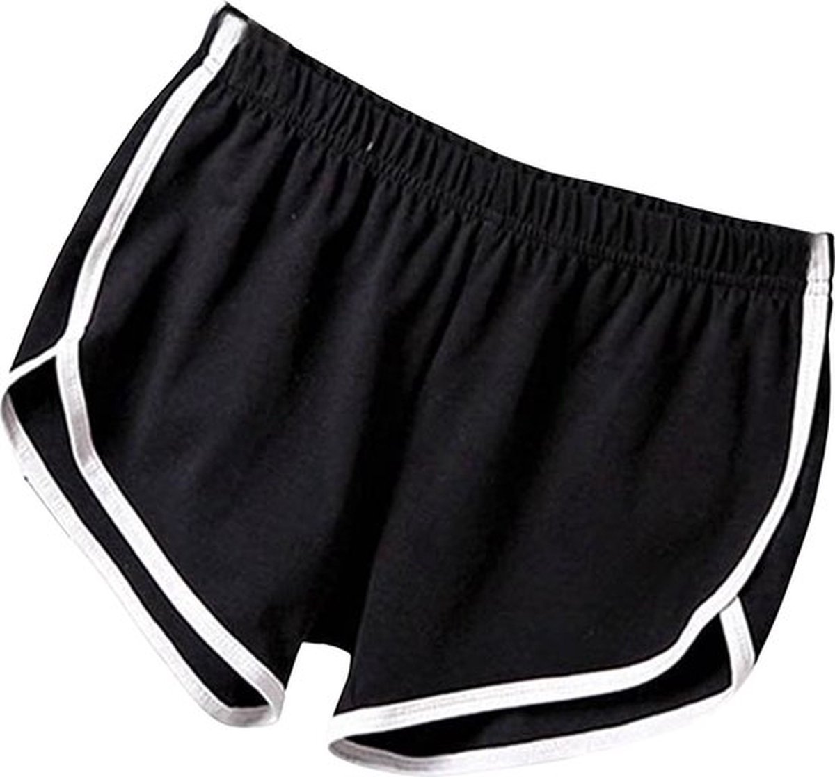Stijlvolle Dames Sport Broekje / Short | Hardloop / Fitness Broek | Zwart - XL