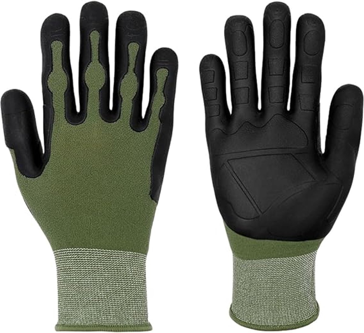 Tuinhandschoenen voor Mannen en Vrouwen - 20x9cm - Handschoenen voor tuinieren en houtbewerking - Flexibel voor Bouw en Groenvoorziening - Legergroen