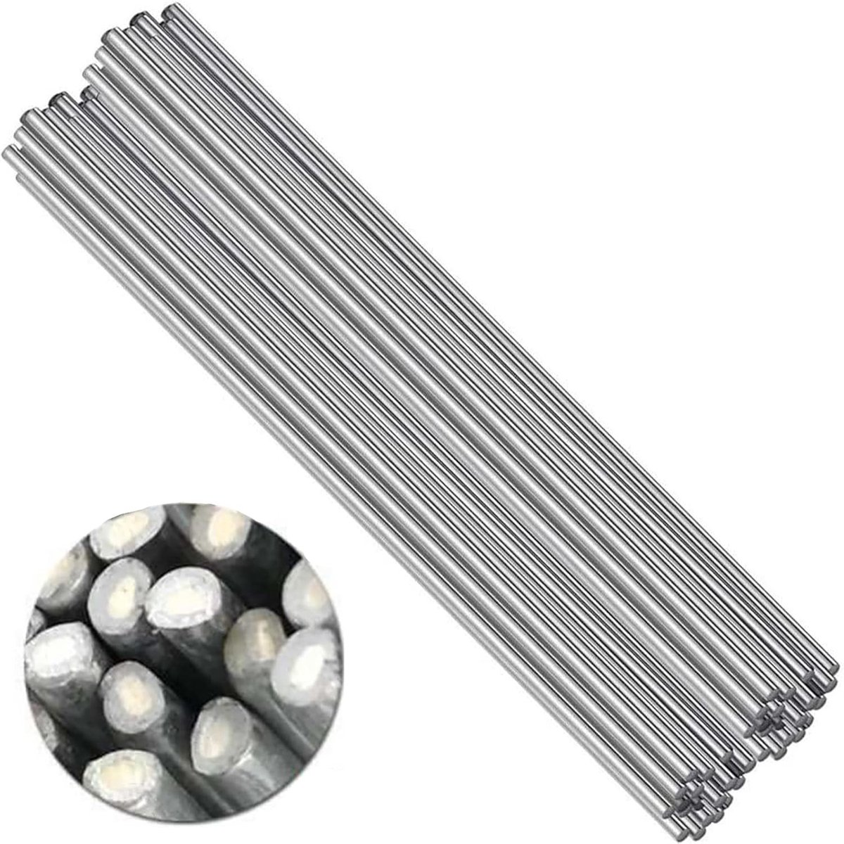 20 Stuks Aluminium Legering Lasdraad voor DIY Metaalbewerking - Laag Temperatuur Elektrode 1.6mm, 33cm Lang, Geschikt voor Diverse Lasprojecten