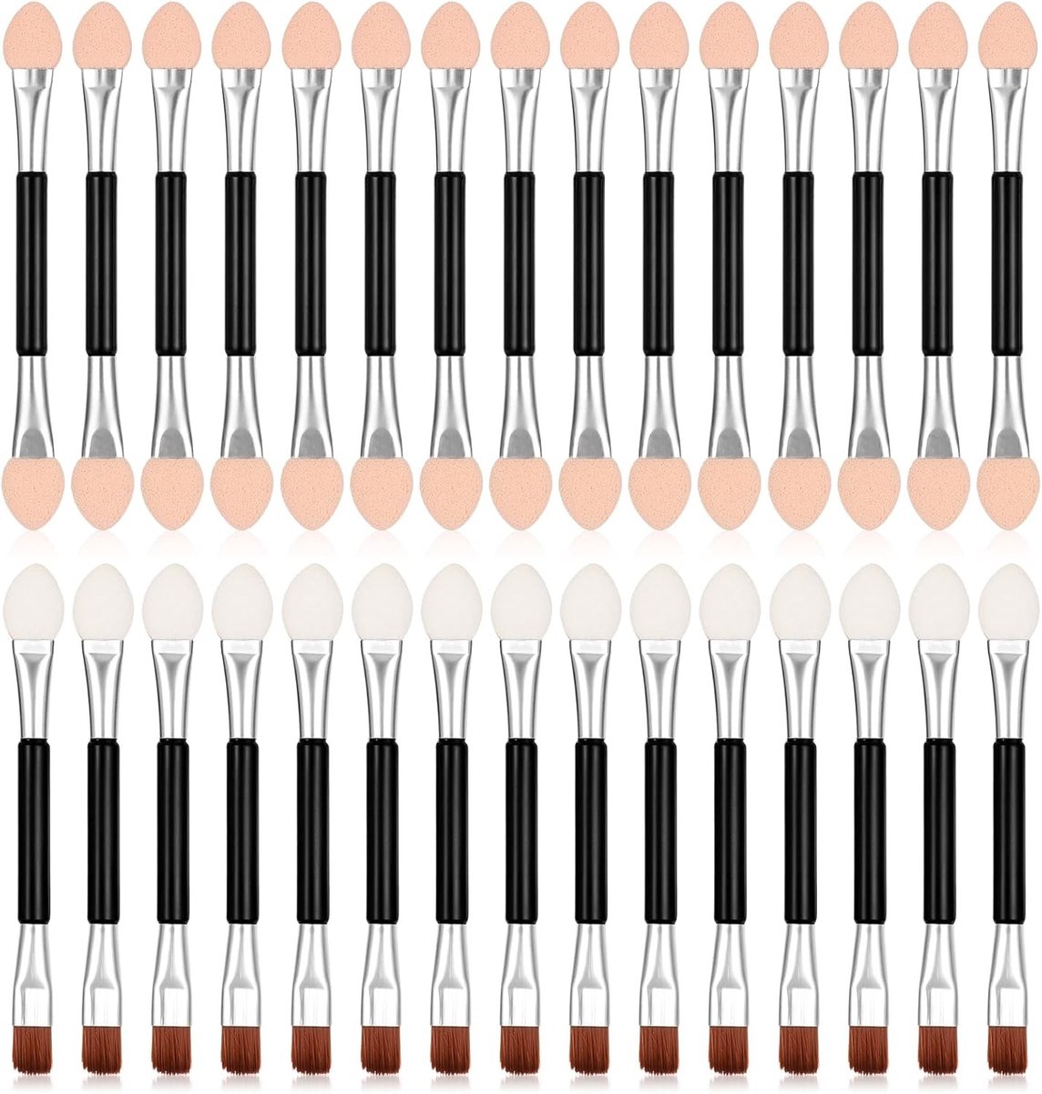 30 Stuks Wegwerp Oogschaduw Applicators, Dubbelzijdige Zachte Sponsjes voor Professionele Oogmake-up, Ideaal voor Vrouwen en Meisjes