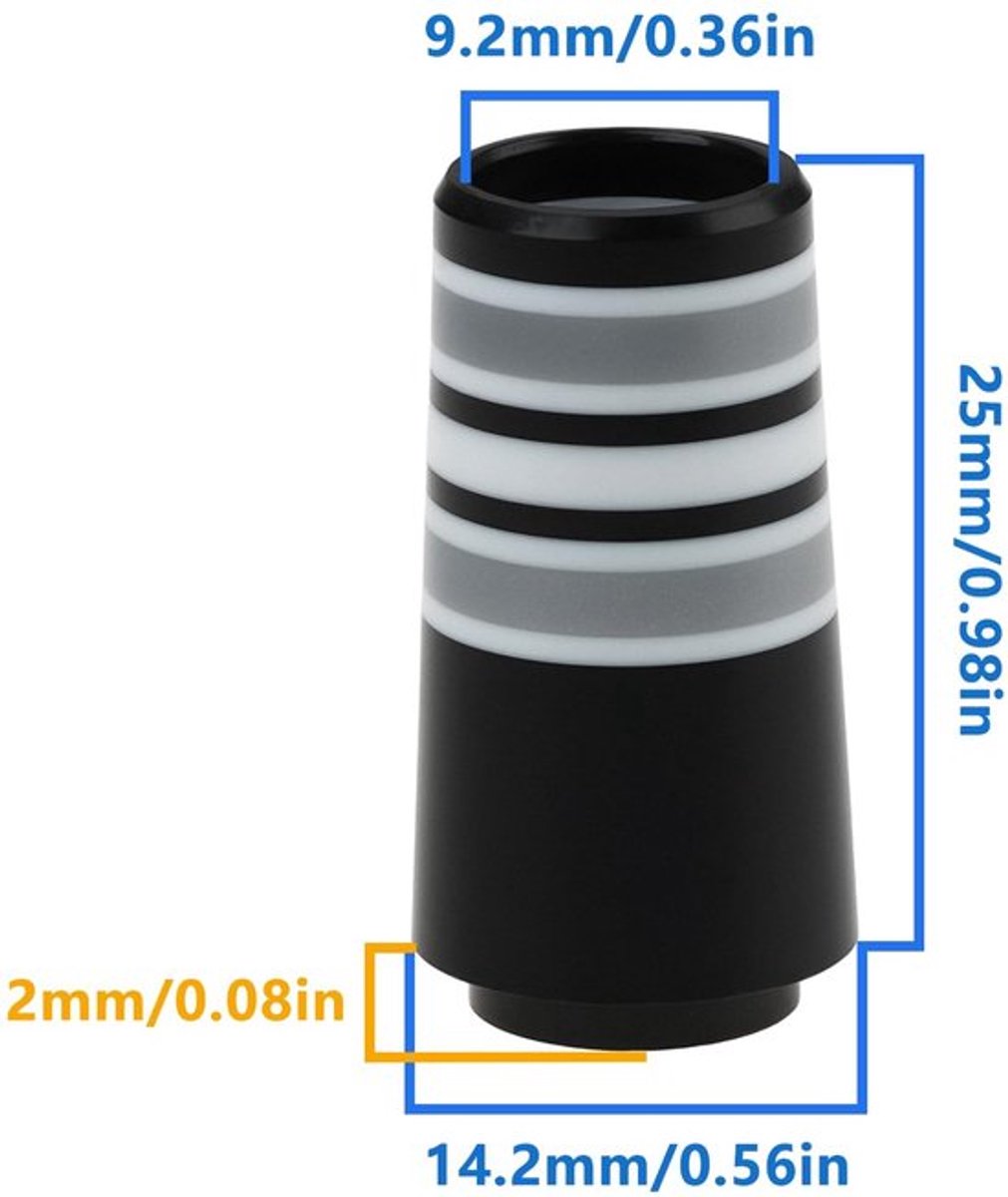 Golf Ferrules 10 Stuks - Compatibel met Ping/Taylormade - 0,355 Inch Tip - Kunststof - Afmetingen 13,46 mm x 25 mm x 9,2 mm - Schachtbescherming - Golfhulzen