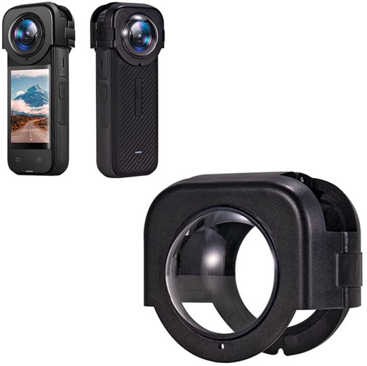 Roterende Transparante Beschermende Lens Cover voor Actiecamera