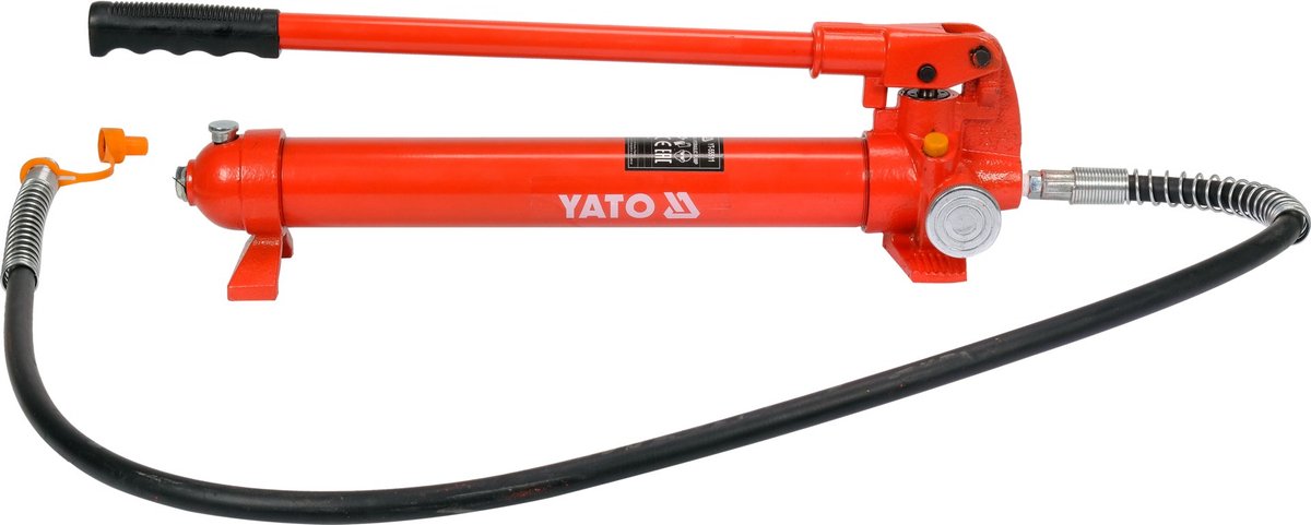 YATO Hydraulische Handpomp voor Uitdeukset / Cilinder (YT-55513) – 10 Ton Druk – Max. 620 Bar – Standaard Snelkoppeling – Heavy Duty