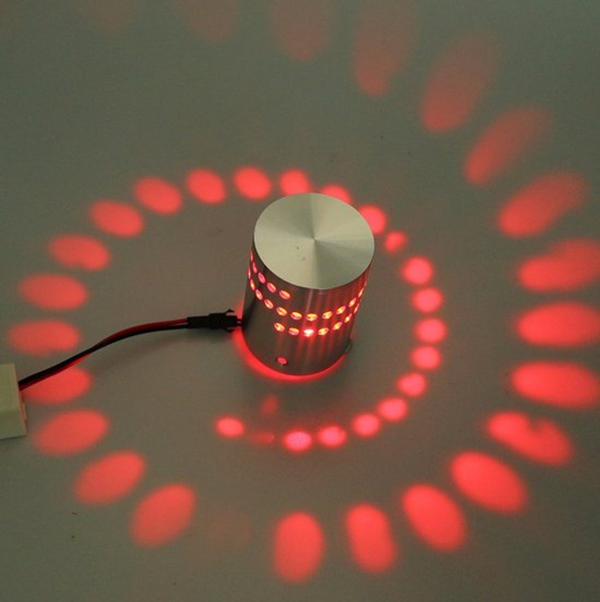 Moderne LED-wandlamp voor binnen, 3W rood licht, decoratieve aluminium wandlamp, sfeerverl