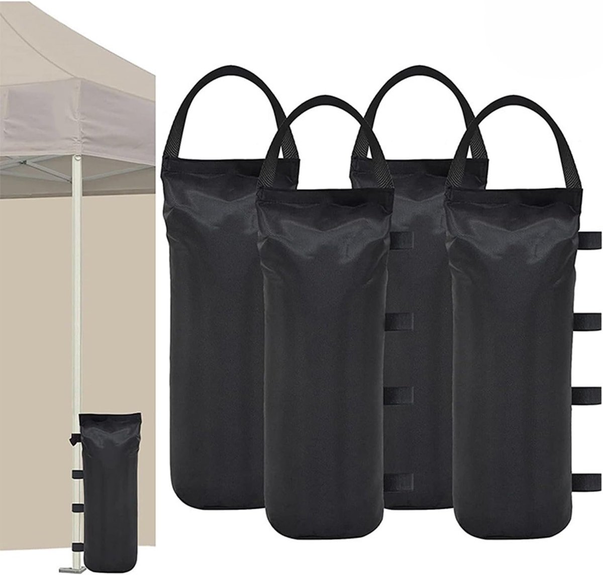 LSRVNM 4-pack tuinhuisje en tent gewichtszakken 800D, voor pop-up luifeltent, terrasparaplu, tuinpaviljoen, parasols - ShopVlot