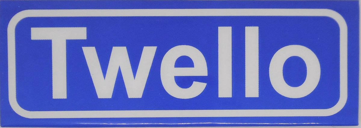 Souv© - koelkast magneet - plaatsnaam bord - kombord - souvenir - koelkastmagneetje - relatiegeschenk Twello