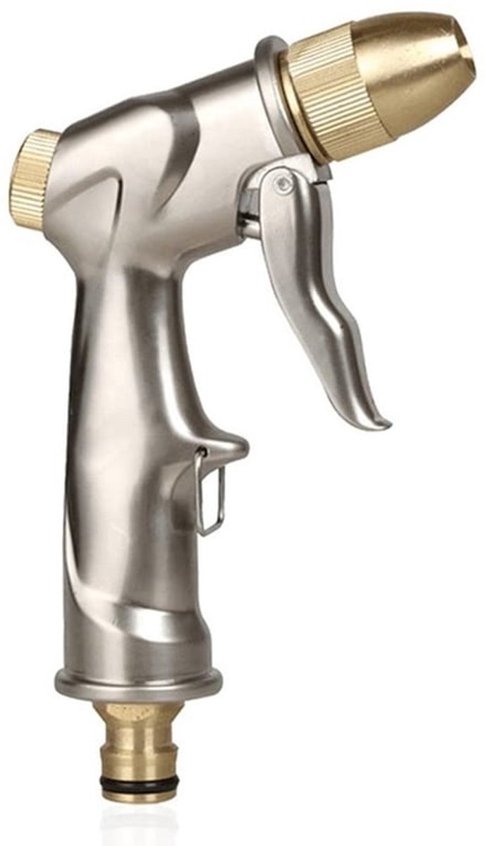 - Tuinslang mondstuk - Heavy Duty - Robuust en duurzaam - Messing - Sproeikop voor planten en gazon - Geschikt voor tuinliefhebbers - Metal...
