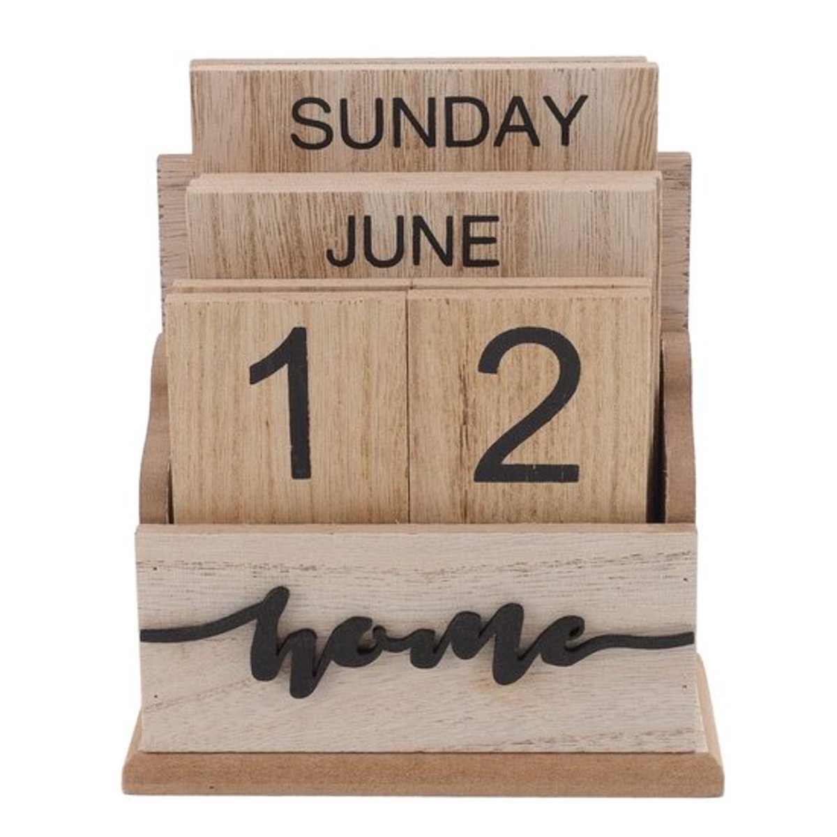 Bureaukalender Houten Retro - Herbruikbaar - Duurzaam - Vintage - Desktop - Antieke Decoratie - Kalender