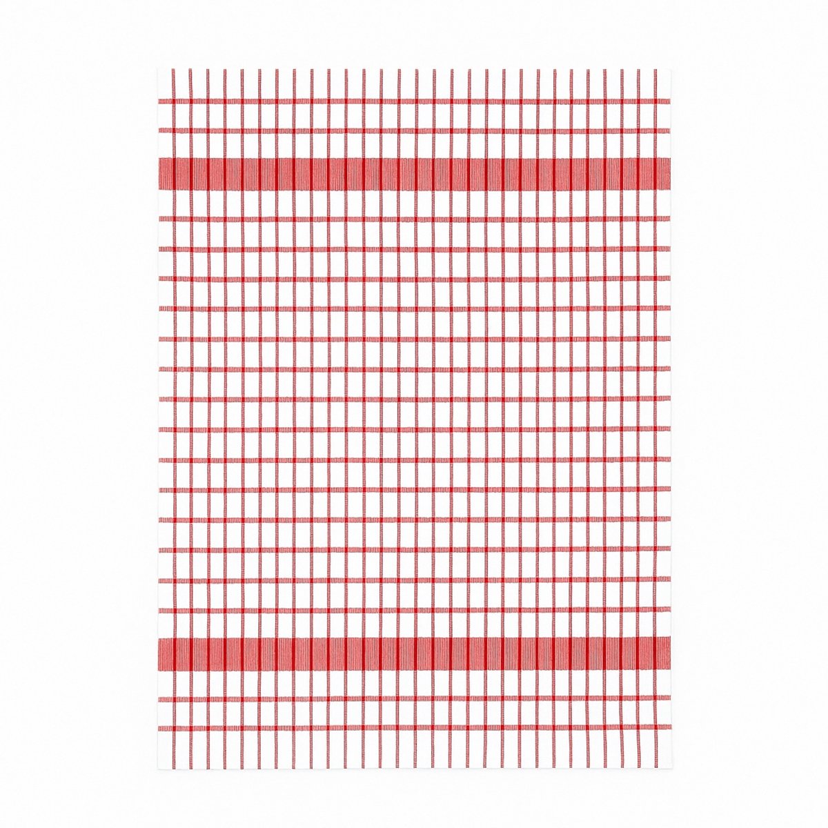 KONEY - Theedoek Ruit 40 x 60 cm - katoen - Wit;Rood - 180 g/m²
