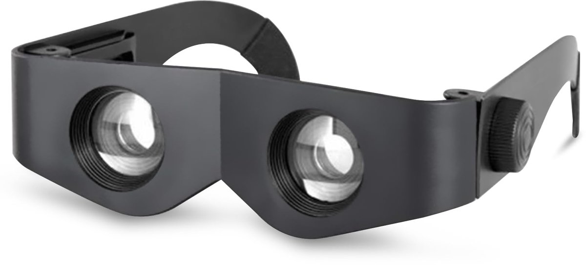 Namajunas - Handsfree Brilverrekijker - Lichtgewicht Verrekijker voor Vissen Overdag - voor Vogelspotten, Draagbare Visuitrusting - Comfortabele Verrekijkerbril voor Buiten - Vergrootglas - Telescoop - Vis Accessoires - Voor Jong & Oud