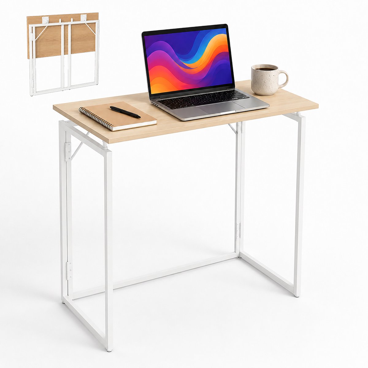Bureau inklapbaar - 80x40 cm - wit