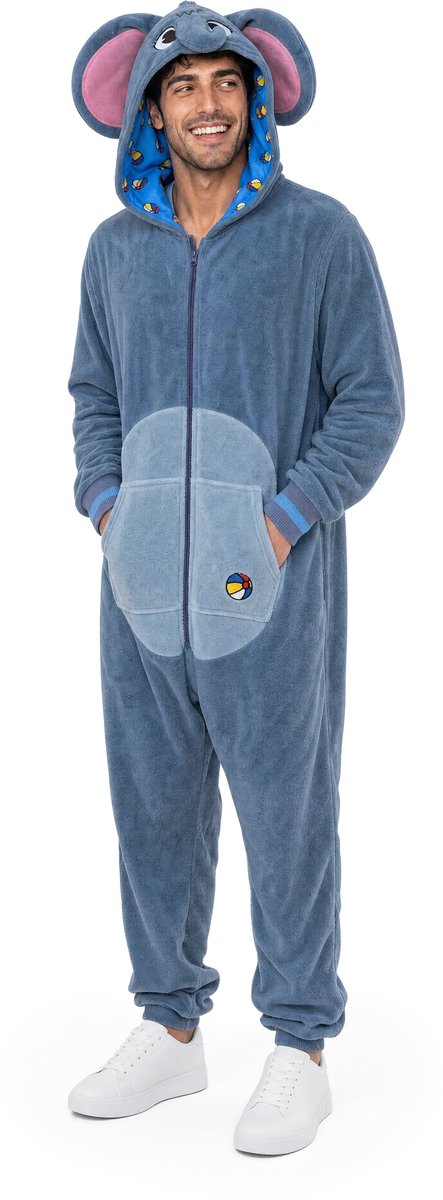 OppoSuits Elephant Onesie - Unisex - Elephant Fleece Jumpsuit - Carnavalskleding - Dieren Verkleedpak - Chill Pak - Maat M