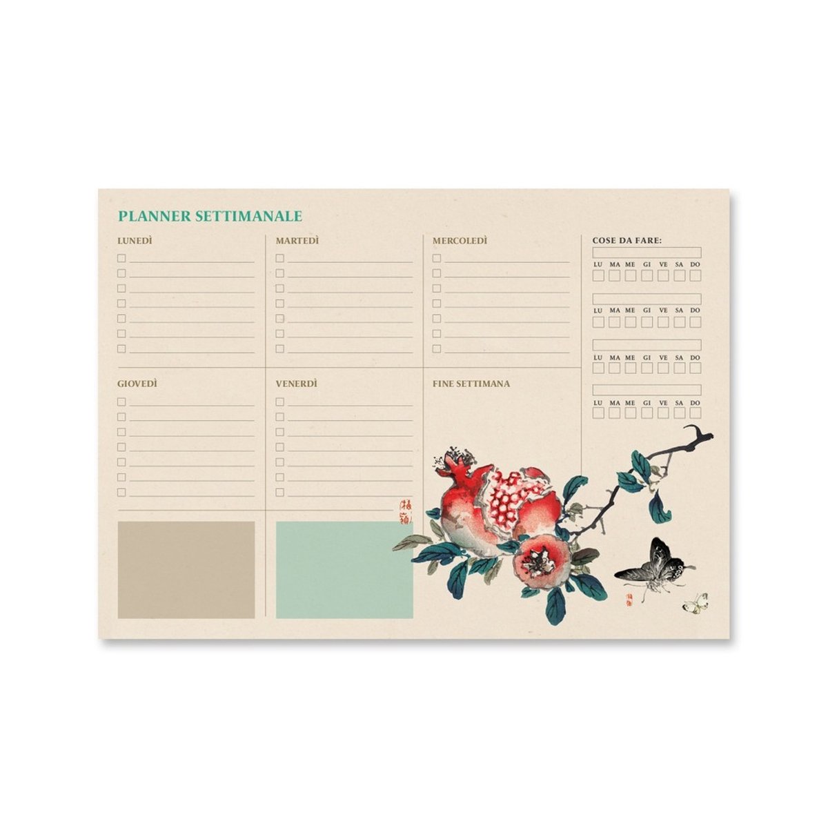 Grupo Erik - Japanese A4 Weekly Italian Planner - Multicolours