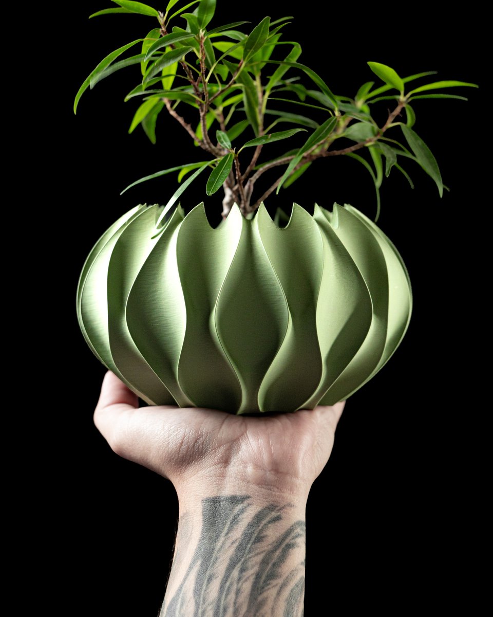 Skushy Abyssal Bloempot - Moderne Designpot voor Kamerplanten - Sculpturale Plantenpot voor Woonkamer en Kantoor - Premium Woondecoratie