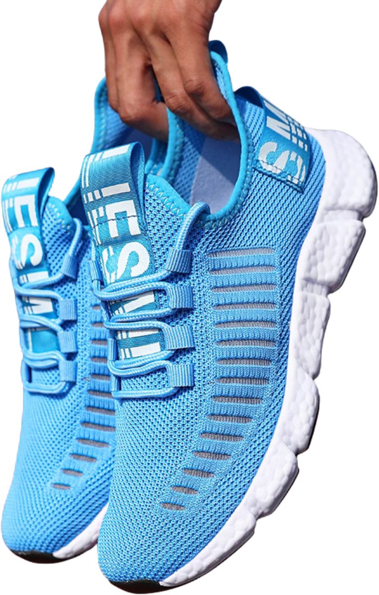 Currero Schoenen Heren Sneakers Comfortabel Wandelschoenen Casual Volwassenen Hemelsblauw 41
