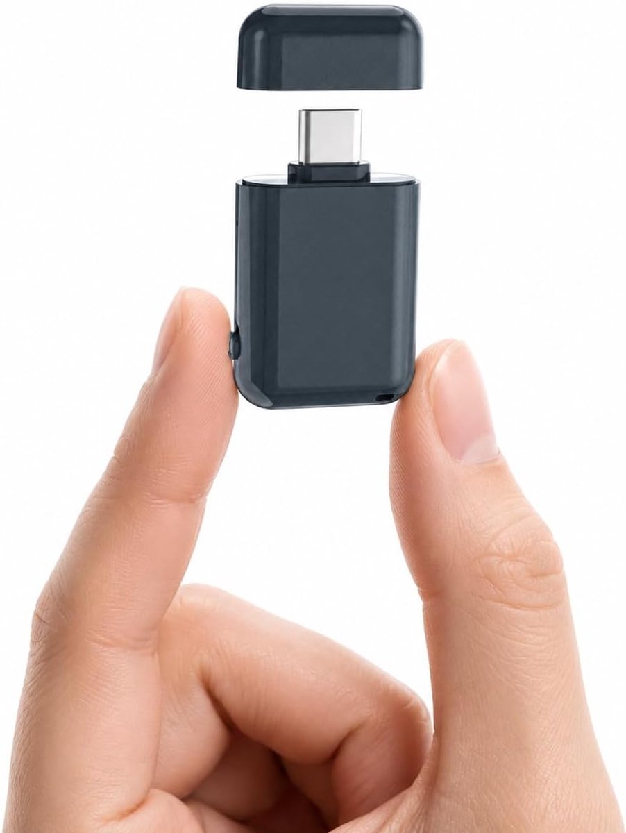 64GB Mini Voice Recorder - Digitale Spraakrecorder met DSP Ruisonderdrukking - USB-C OTG Audio Recorder met Spraakactivatie VOR - Eénknops Opnameapparaat voor Studie, Vergaderingen en Interviews