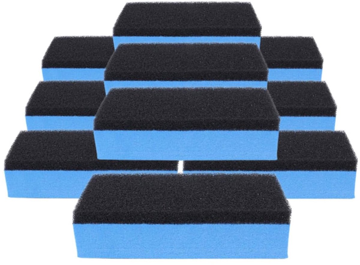 10 stuks auto keramische coating sponsjes - keramische coating applicator pads voor glas nano wax coating - voornamelijk voor het aanbrengen van wax op auto's, campers, SUV's, vrachtwagens, enz