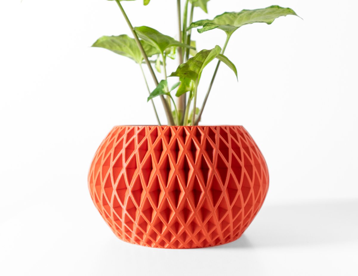 Skushy Gisar Bloempot - Moderne Designpot voor Kamerplanten - Sculpturale Plantenpot voor Woonkamer en Kantoor - Premium Woondecoratie