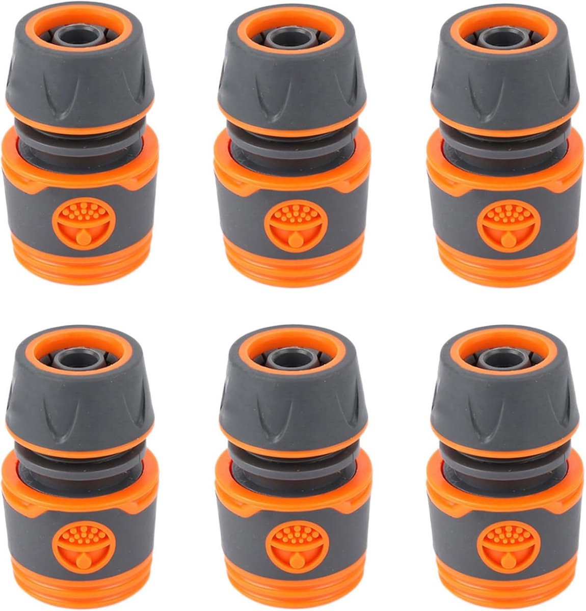6-delige koppeling voor tuinslangen, 1/2 inch aansluitingen, snel wisselen van slangaansluitingen en adapters