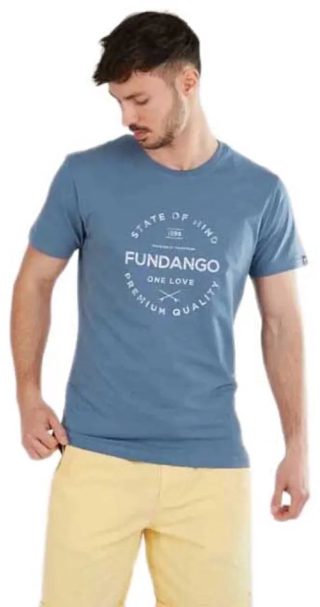Fundango Basic Logo 04 T-shirt Met Korte Mouwen Blauw M Man
