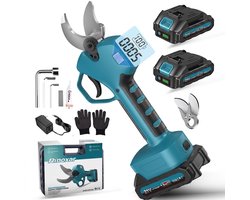 Elektrische Snoeischaar - 40mm Snijdiameter - Takkenschaar - Accu Snoeischaar - 600W Borstelloze Motor - 2×3000 mAh Accu's - voor Tuinen en Boomgaarden