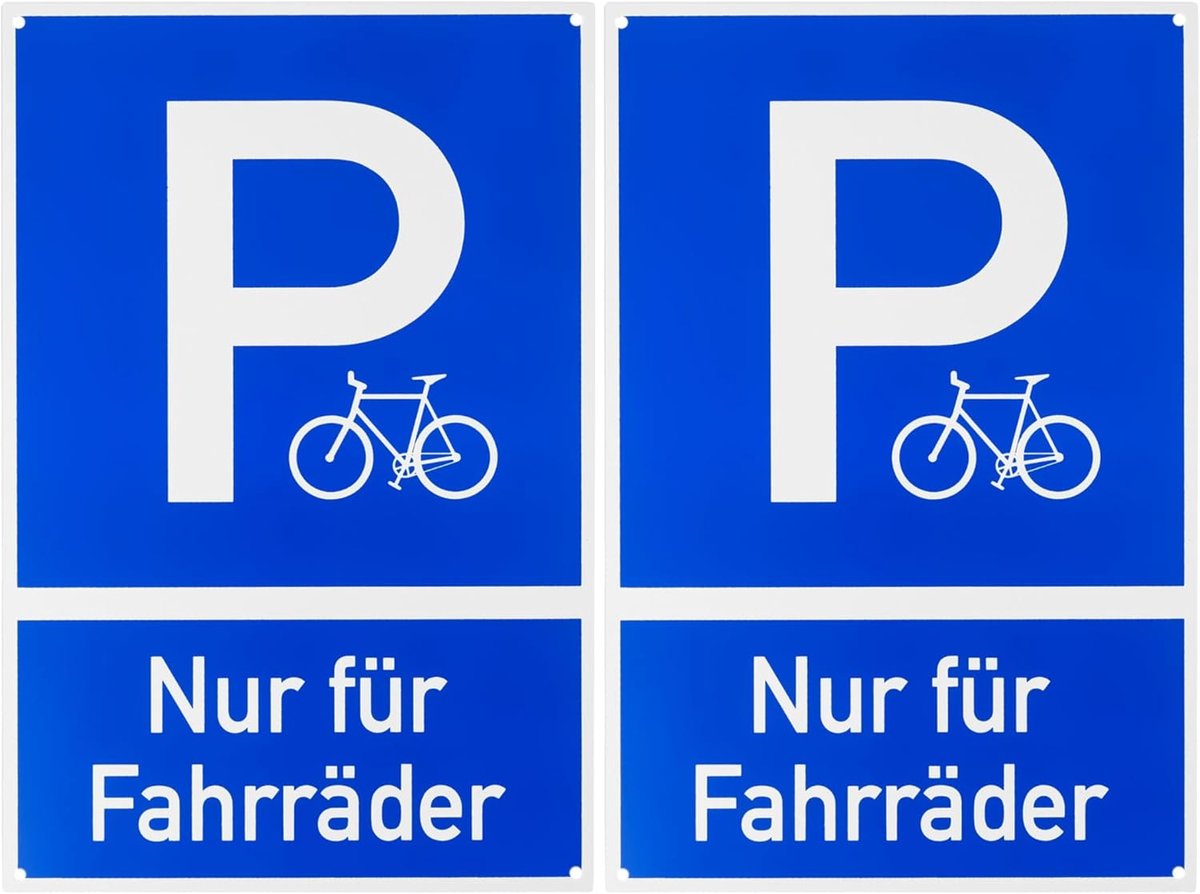 Notitiebord parkeerplaats - 30 x 20 cm - 1 mm dik pvc - auto parkeren verboden - privéparkeerplaats fiets - ShopVlot
