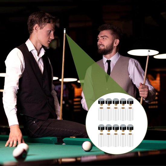 10 stuks biljartkeu-punten - vervangende schroeftips - 12 mm grijs — afbeelding 5