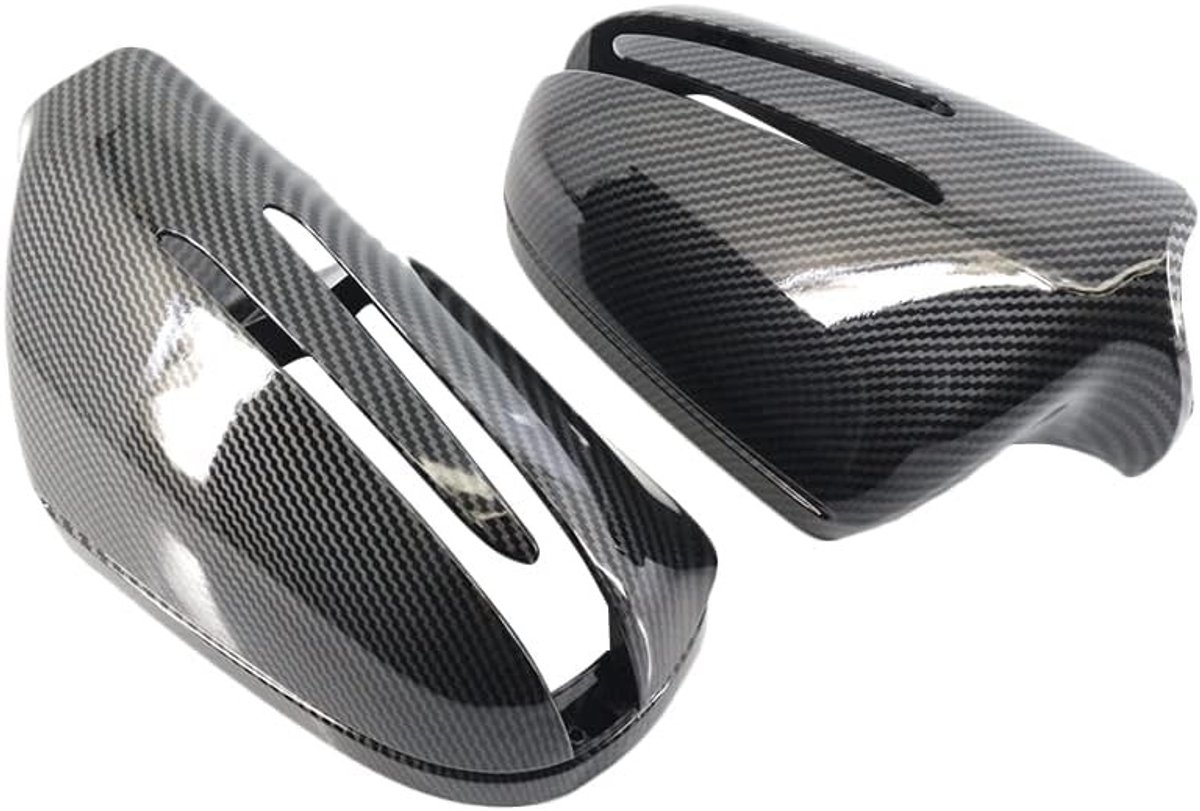 Carbon Fiber Achteruitkijkspiegel Cover Set voor Mercedes E-Coupe, CLS, SLK en CLC Class - Stijlvolle Bescherming en Perfecte Pasvorm